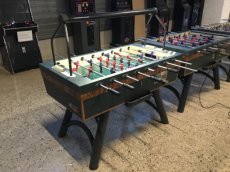 2.0092 (ref 2.0092) 2de hands café tafelvoetbal Jupiter Eurosoccer mechanisch muntsysteem en lamp