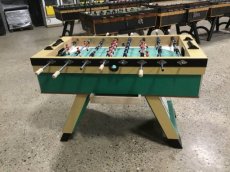 2.0130 (ref 2.0130) 2de hands groene tafelvoetbal Jupiter 6*