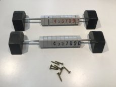 zz.0060 zz.0060 2dehands set ivoorkleurige tellers